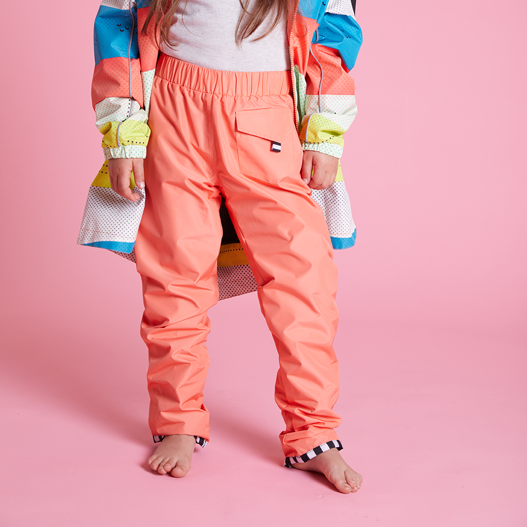 WeeDo Kids Rain Trouser Holly Peach/Pink - LAST ONE LEFT - 140CM