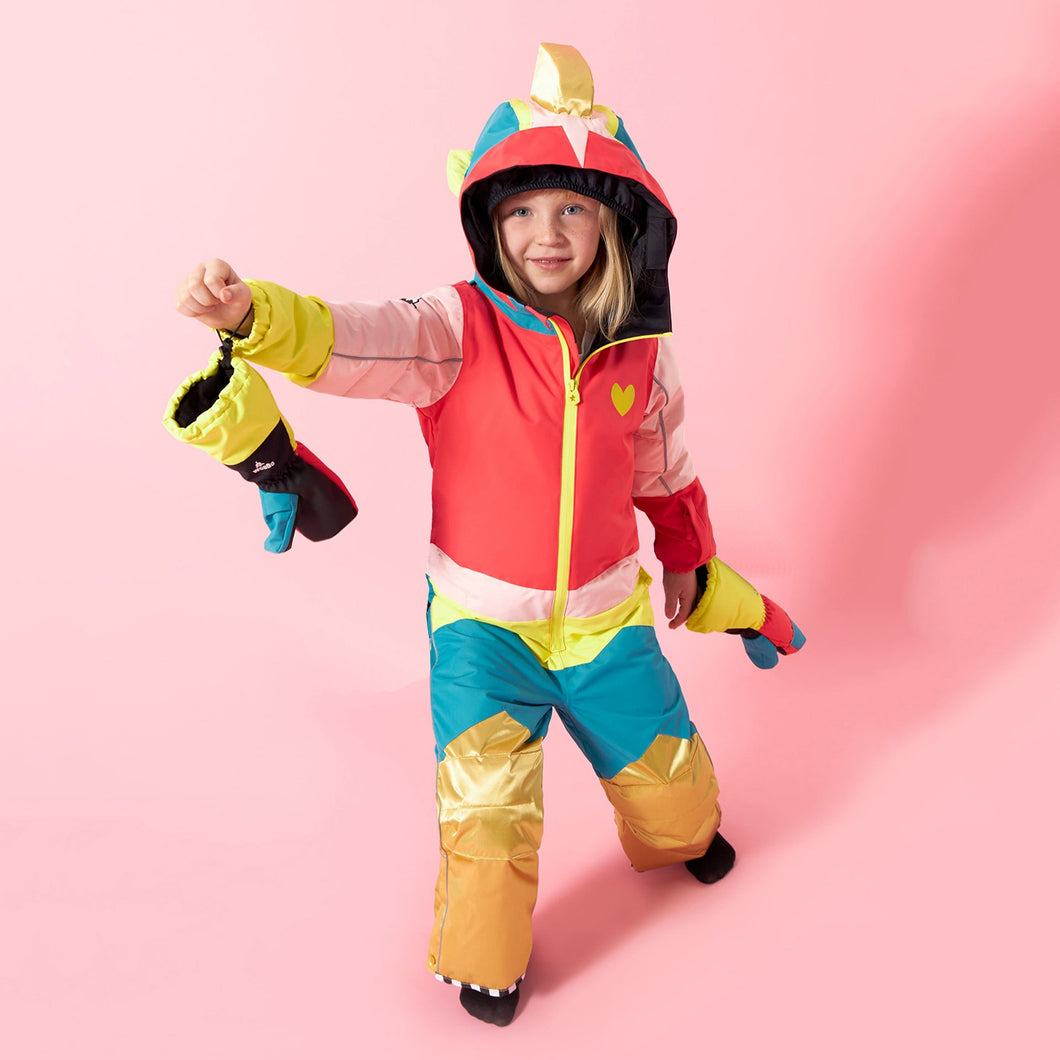 Weedo Kids Snowsuit LOVE POW (one off sample, no cape) - Sale