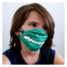 Load image into Gallery viewer, WeeDo Kids Face Mask Monster Green
