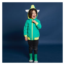 Load image into Gallery viewer, WeeDo Kids Rain Jacket Monster Green
