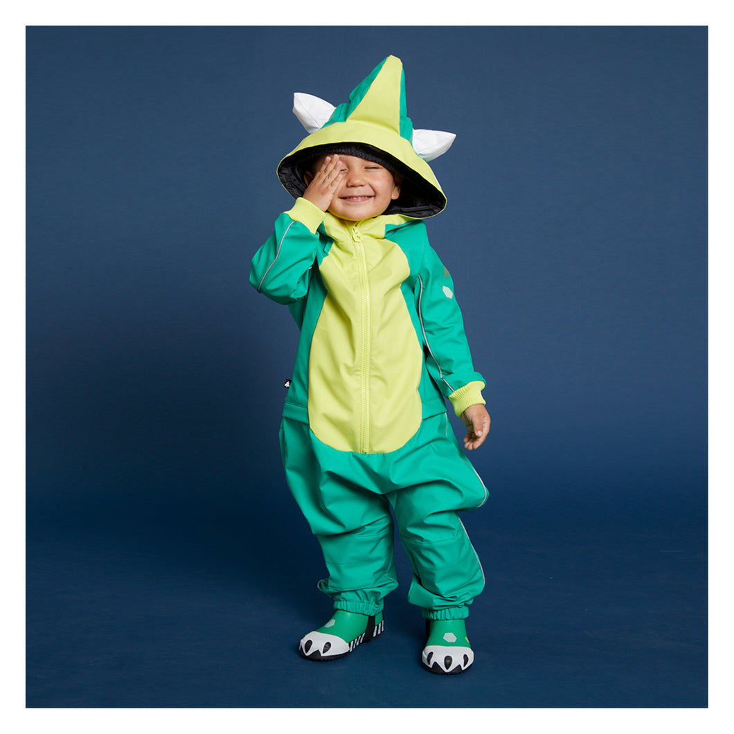 WeeDo Kids Rain Suit Monster Green